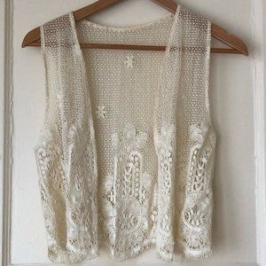 Vintage Lace Vest - Size XS- Small